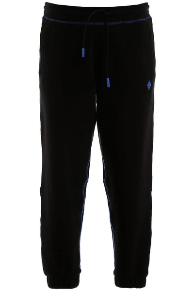 Marcelo Burlon County Of Milan Cross Contrasting-trim Track Pants In Black