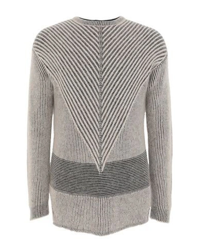 Rick Owens Ribbed Virgin Wool-blend Sweater In Beige