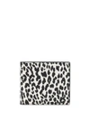 Saint Laurent Animalier Print Billfold Leather Wallet In White