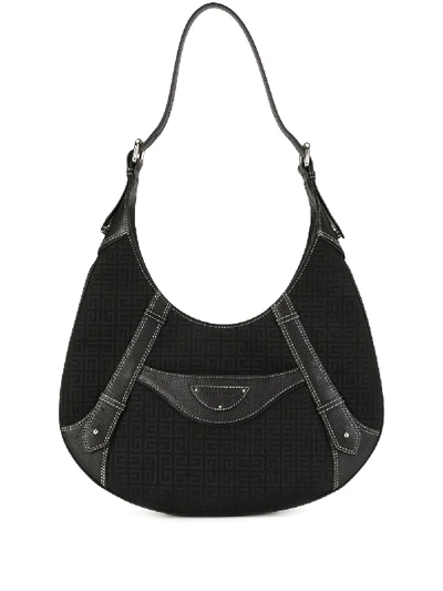 Pre-owned Givenchy 2000s Logo Plaque Handbag In Black