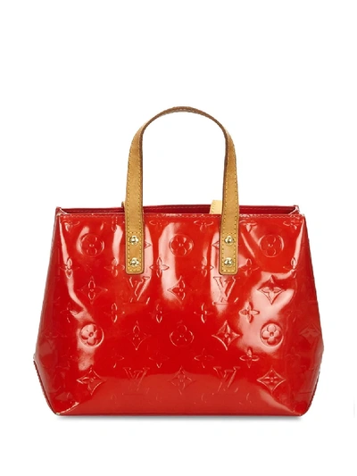 Pre-owned Louis Vuitton 2003  Vernis Leather Reade Pm Tote In Red
