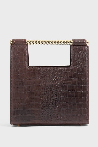 Mehry Mu Unicorn Croc-leather Bag In Brown