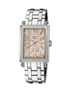 GEVRIL MEZZO RECTANGLE MOTHER-OF-PEARL STAINLESS STEEL DIAMOND WATCH,0400012764912