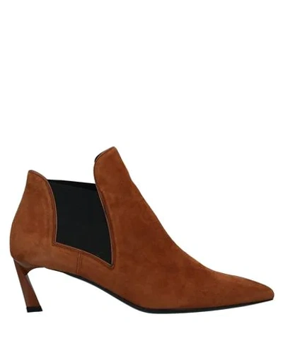 Lanvin Ankle Boot In Camel