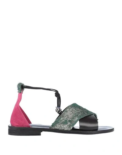 Tipe E Tacchi Sandals In Black