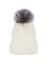 Annabelle New York Knit Fox Fur Pom-pom Beanie In Light Grey