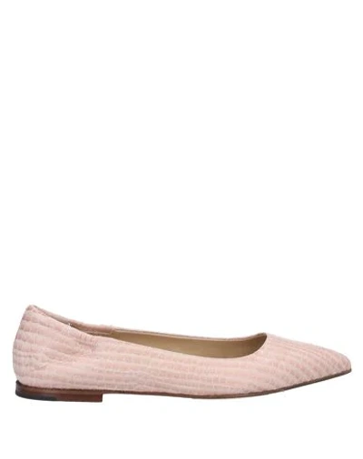 Pomme D'or Ballet Flats In Pale Pink