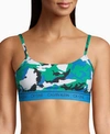 Calvin Klein Ck One Unlined Bralette In Camo White In Fergus Camo