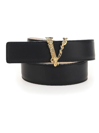 Versace Belt In Nero-oro Tribute