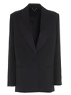 Magda Butrym Silk Oversized Blazer In Black