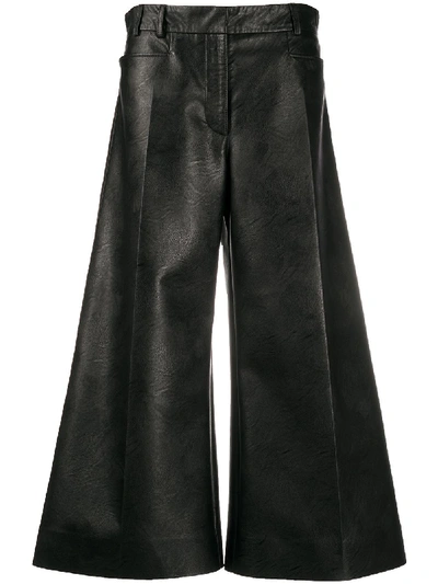Stella Mccartney Black Faux-leather Charlotte Trousers
