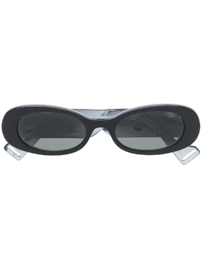 Gucci Round Frame Gg Sunglasses In Black