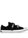 PALM ANGELS BLACK VELCRO VULCANIZED SUEDE SNEAKERS