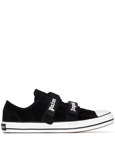 Palm Angels Logo-print Touch-strap Trainers In Black