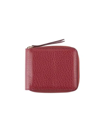 Maison Margiela Wallet In Maroon