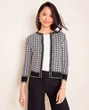 ANN TAYLOR PETITE BASKETWEAVE DRESS CARDIGAN,537899