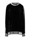 Dolce & Gabbana Black And White Dg Star Sweater In Mixed Silk In Black