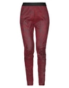 ANN DEMEULEMEESTER ANN DEMEULEMEESTER WOMAN LEGGINGS RED SIZE 10 SOFT LEATHER,13484009LS 6