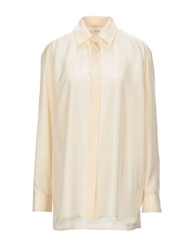 The Row Solid Color Shirts & Blouses In Beige
