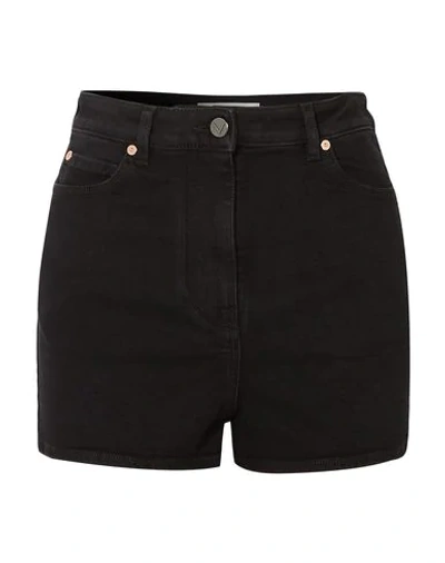 Valentino Denim Shorts In Black