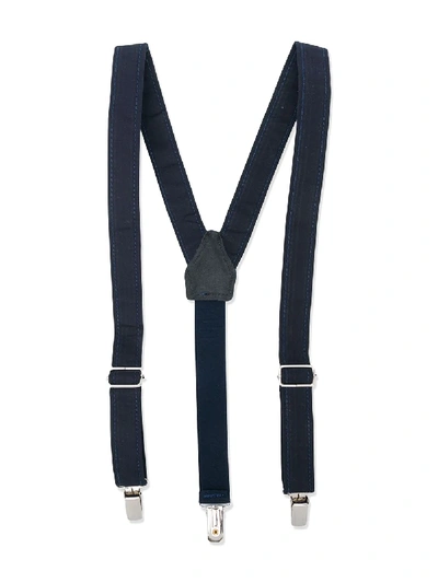 Paolo Pecora Kids' Embossed Logo Braces In Blue