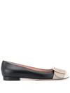 BALLY JACKIE BUCKLE-DETAIL BALLERINA SHOES