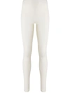 Hanro Cream Wool And Silk-blend Leggings In Neutrals