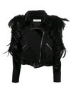 ALMAZ FEATHER-EMBELLISHED FITTED JACKET
