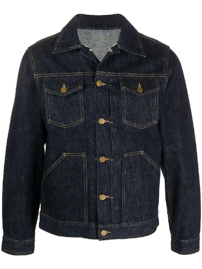 Mackintosh X Twc Fitted Denim Jacket In Blue