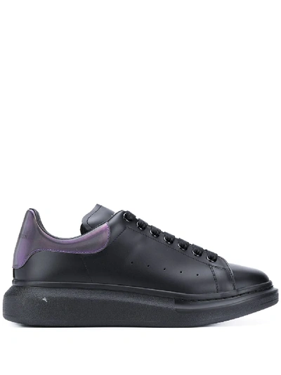 Alexander Mcqueen Exaggerated-sole Leather Trainers In Black