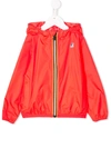 K-way Logo-print Zipped Parka In Red