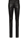 SAINT LAURENT LEATHER SKINNY TROUSERS