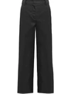 Prada Re-nylon Gabardine Trousers In Black