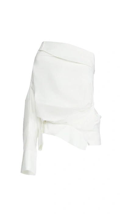 A.w.a.k.e. One Shoulder Blouse In Ivory