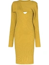 BOTTEGA VENETA CUT-OUT KNITTED DRESS