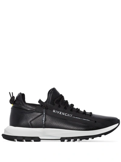 Givenchy Spectre Zipped Perforated Sneakers In Black