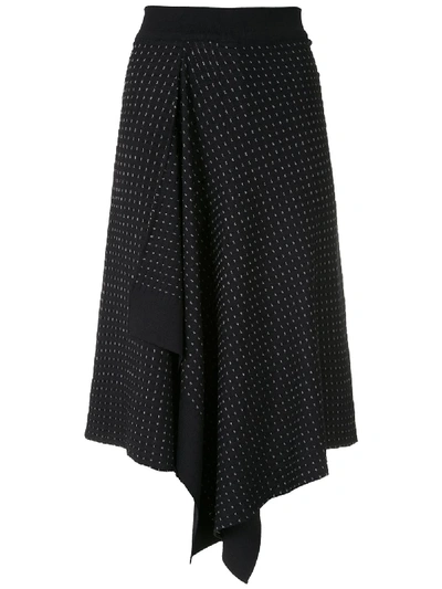 Egrey Pontilhada Knit Skirt In Black