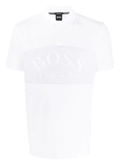 Hugo Boss Logo Polo Shirt In White