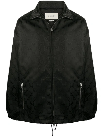 Gucci Off The Grid Gg Supreme Zip Jacket In Black