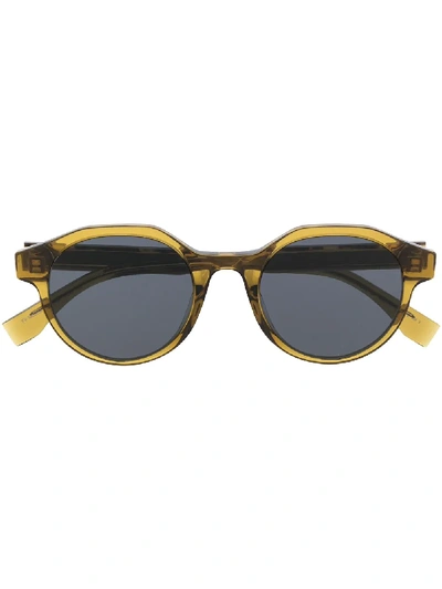 Fendi Round-frame Sunglasses In Green