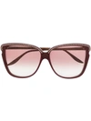 GUCCI CRYSTAL AND STUD-EMBELLISHED SQUARE-FRAME SUNGLASSES