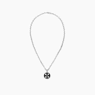 Off-white Arrow Charm Necklace Omob063e20met001 In 1000