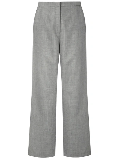 Egrey Wool Wide Leg Trousers In Grey
