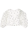 Self-portrait Daisy Guipure Lace Puff Sleeve Off The Shoulder Top In White