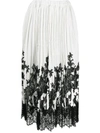 ERMANNO SCERVINO FLORAL-LACE PLEATED SKIRT