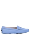 Tod's Loafers In Sky Blue