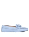 TOD'S TOD'S WOMAN LOAFERS SKY BLUE SIZE 9 SOFT LEATHER,11796296RM 4