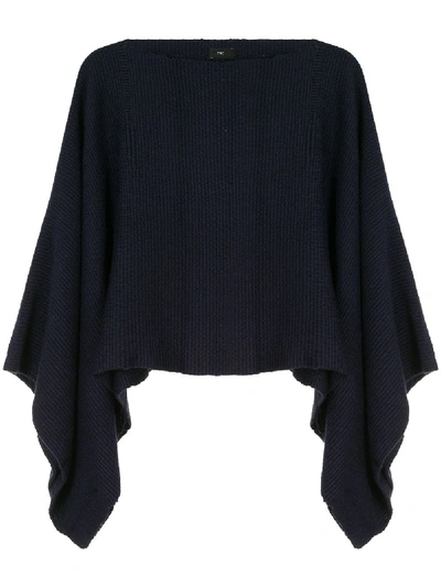 Voz Solid Cropped Jumper In Blue