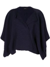 Voz Solid Baby Knitted Bolero In Blue