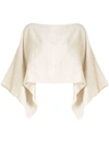 Voz Solid Knit Cropped Top In White